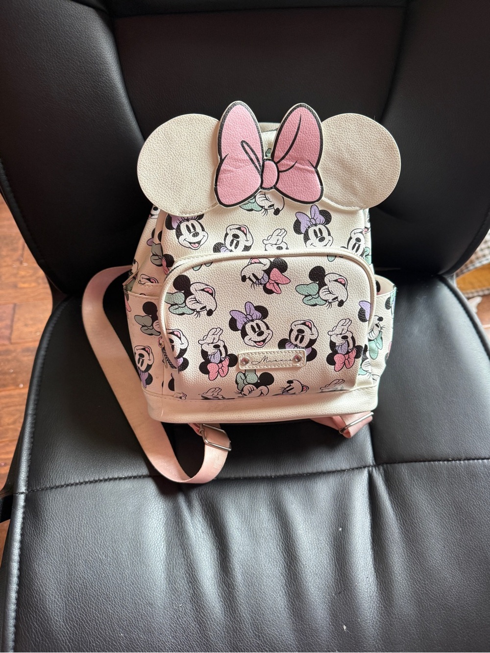 Disney Cream and Pink Minnie Mouse Mini Backpack